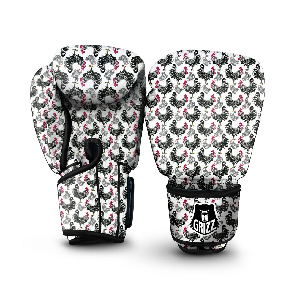 Painting Chicken Ink Print Pattern Boxing Gloves-grizzshop