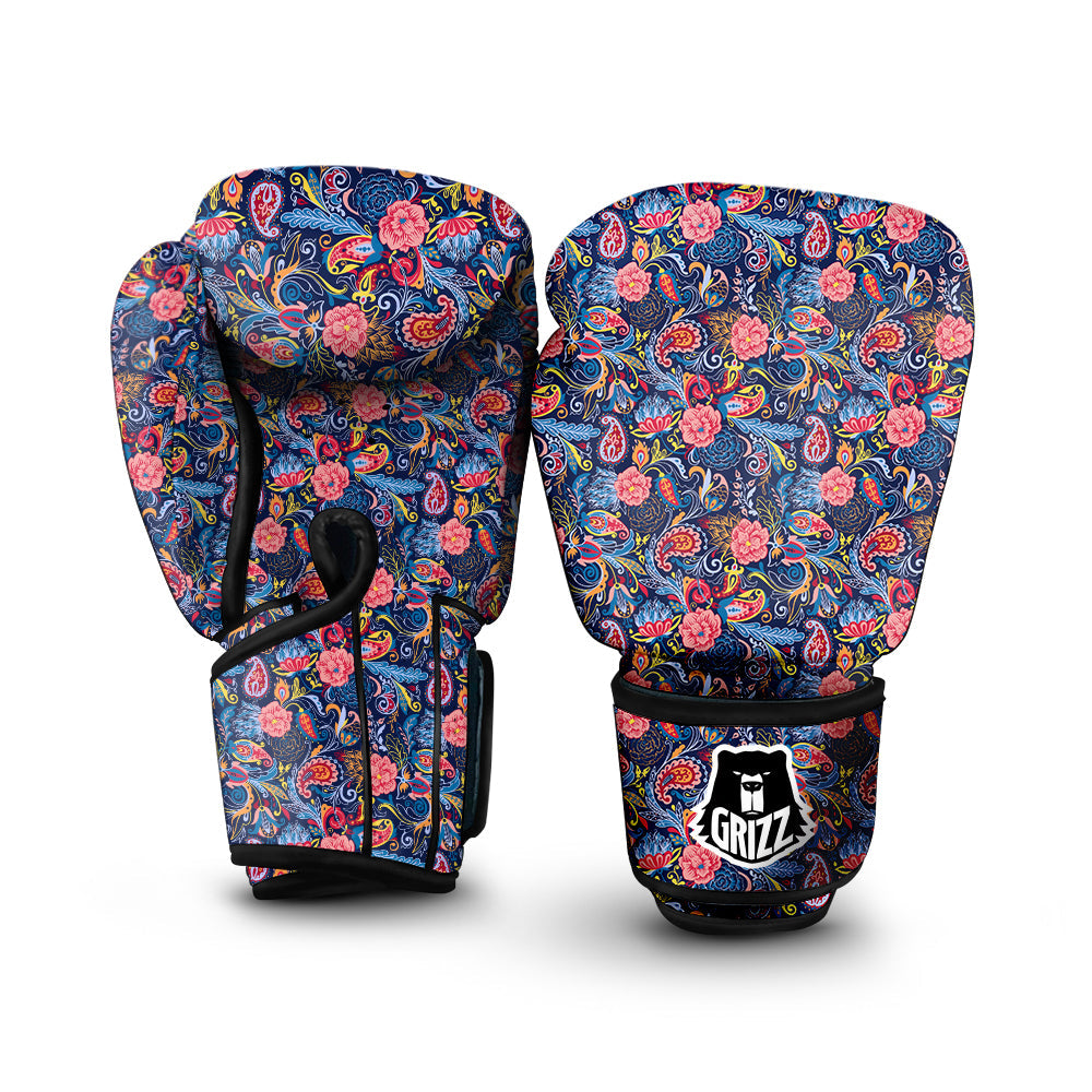 Paisley Art Print Pattern Boxing Gloves-grizzshop