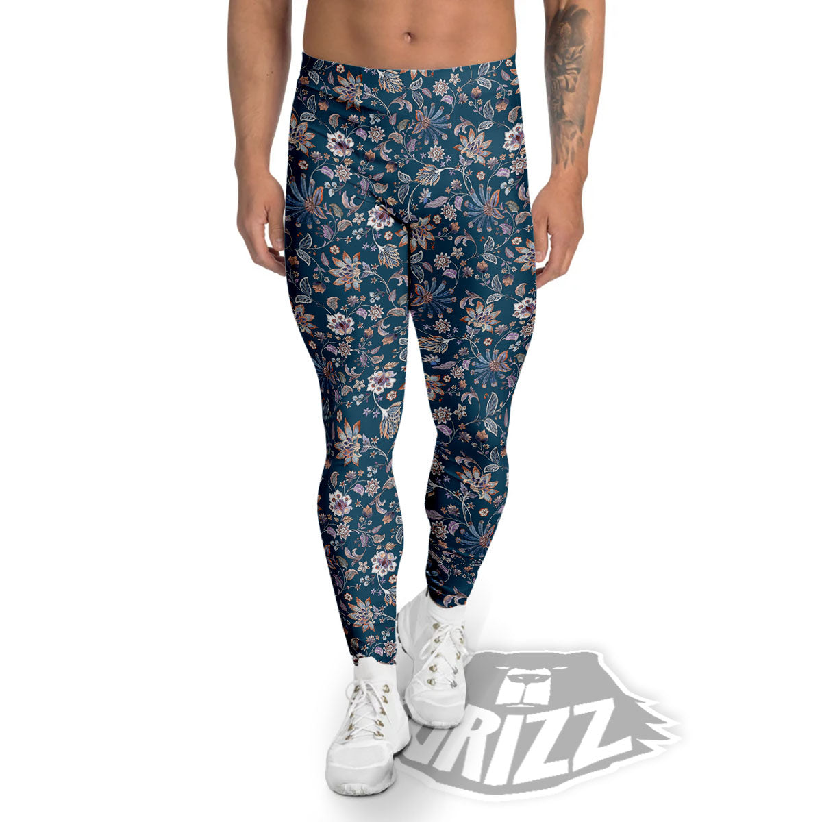Paisley Bohemian Print Pattern Men's Leggings-grizzshop