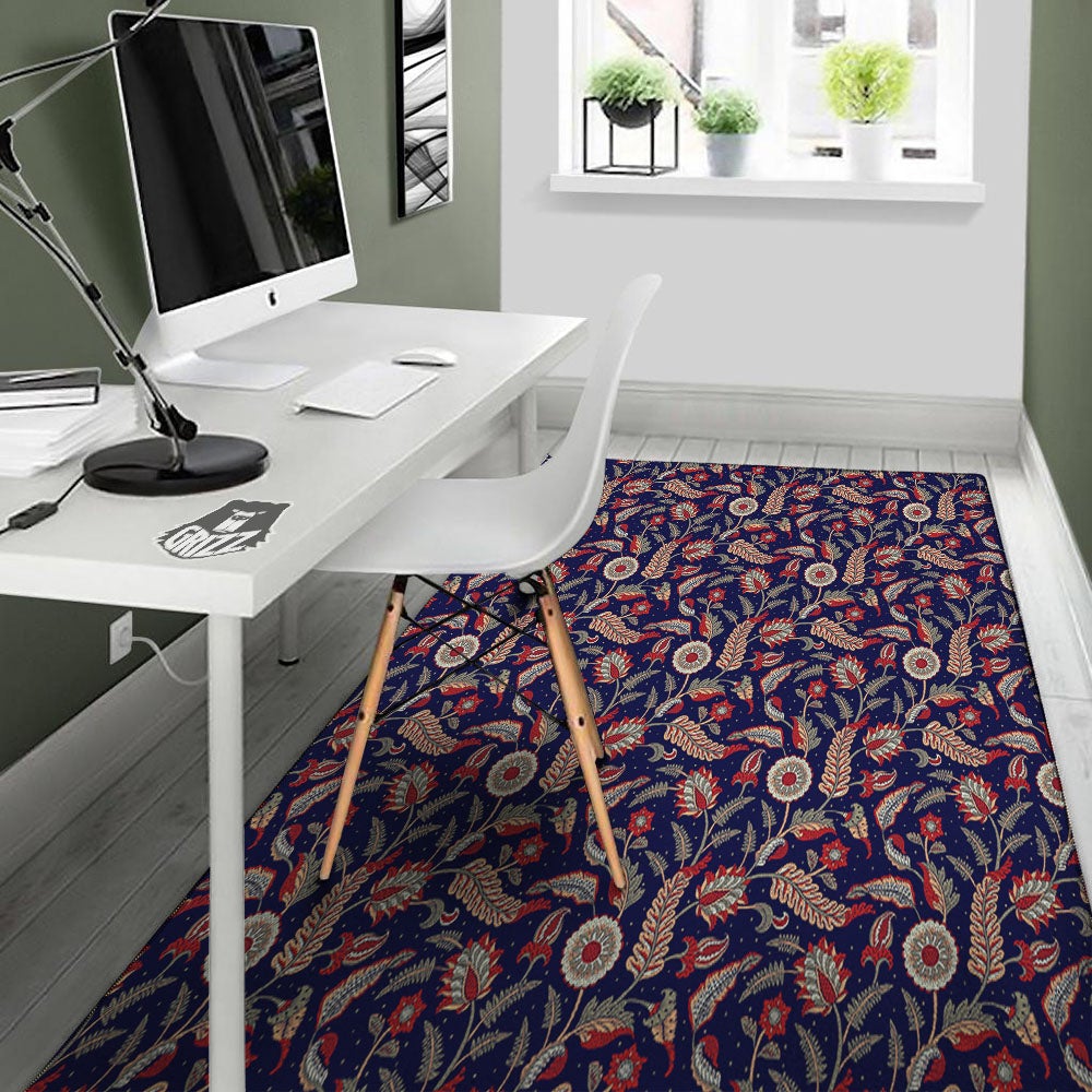 Paisley Indian Print Pattern Floor Mat-grizzshop