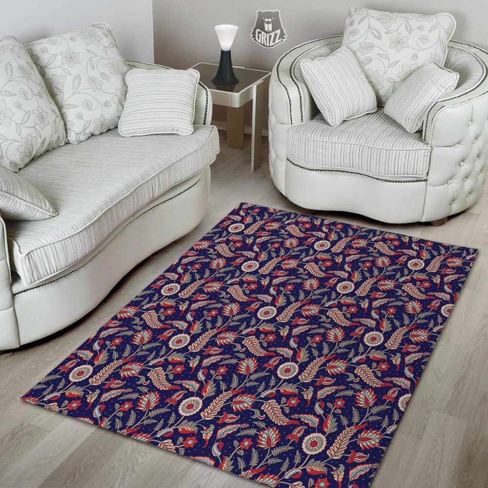 Paisley Indian Print Pattern Floor Mat-grizzshop
