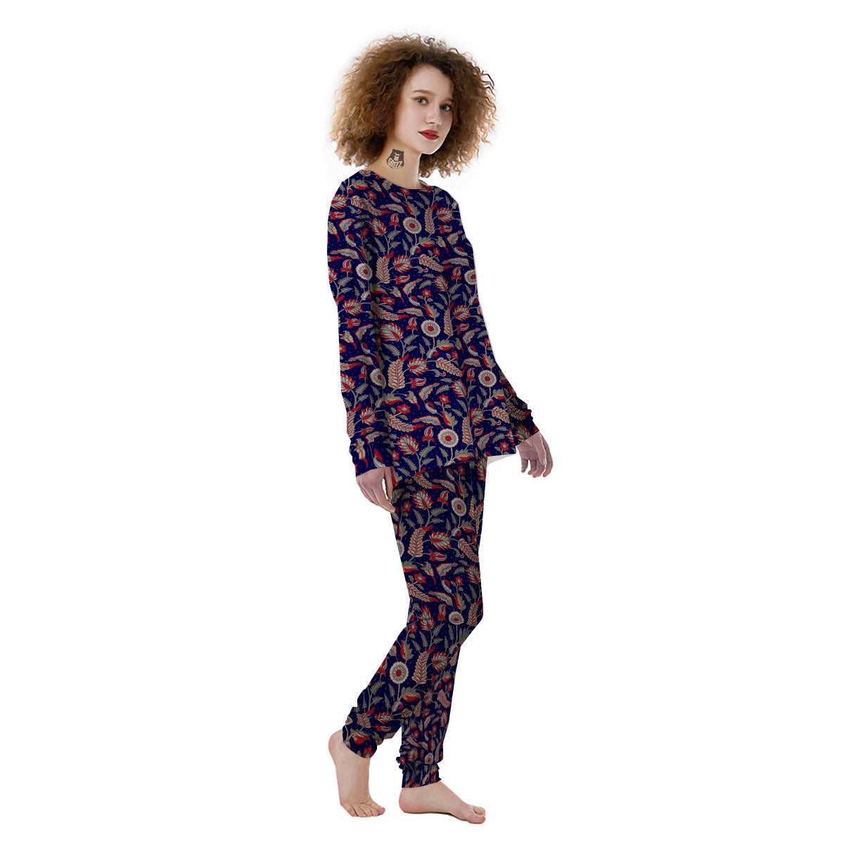 Paisley Indian Print Pattern Women's Pajamas-grizzshop