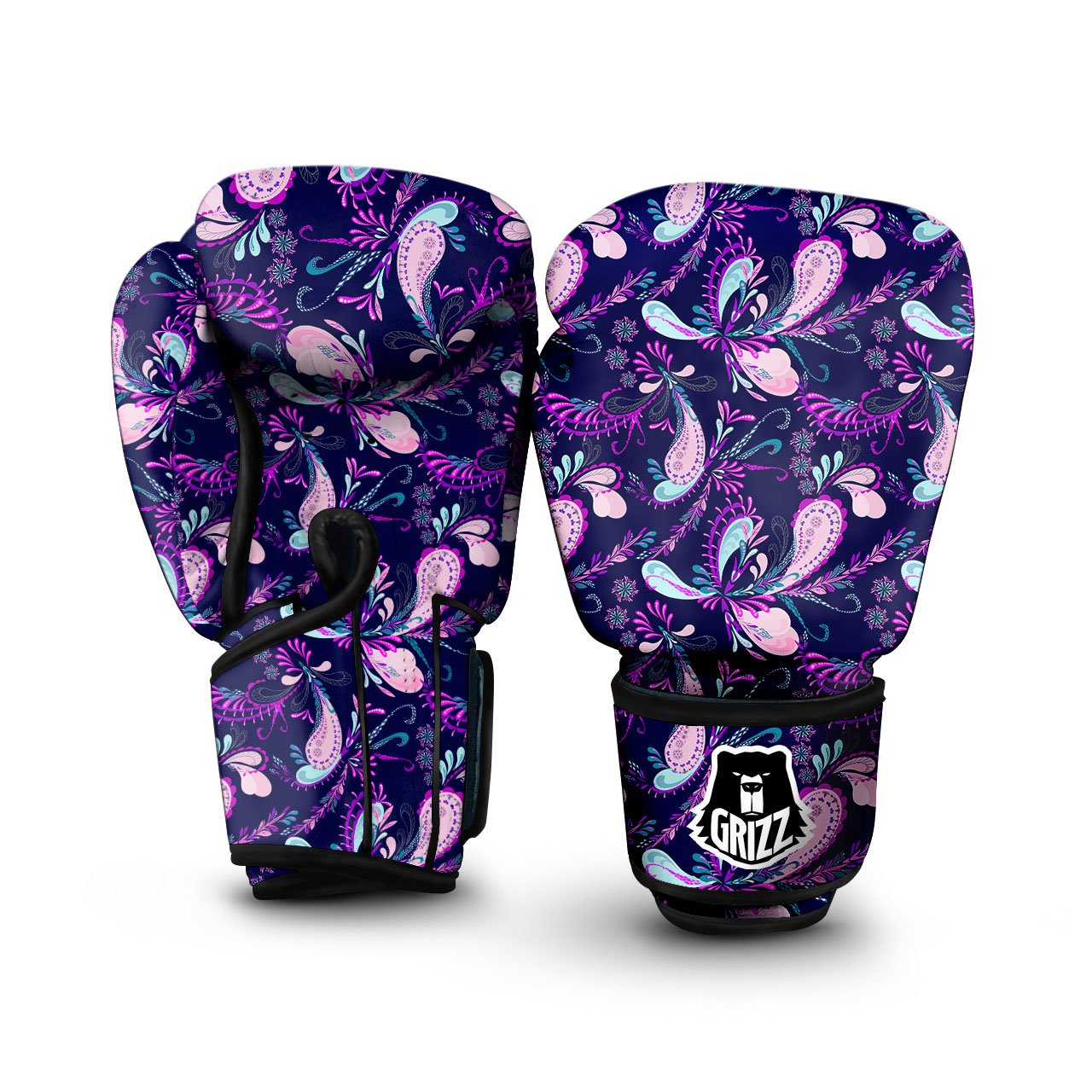Girly Unicorn Purple Print Pattern Boxing Gloves