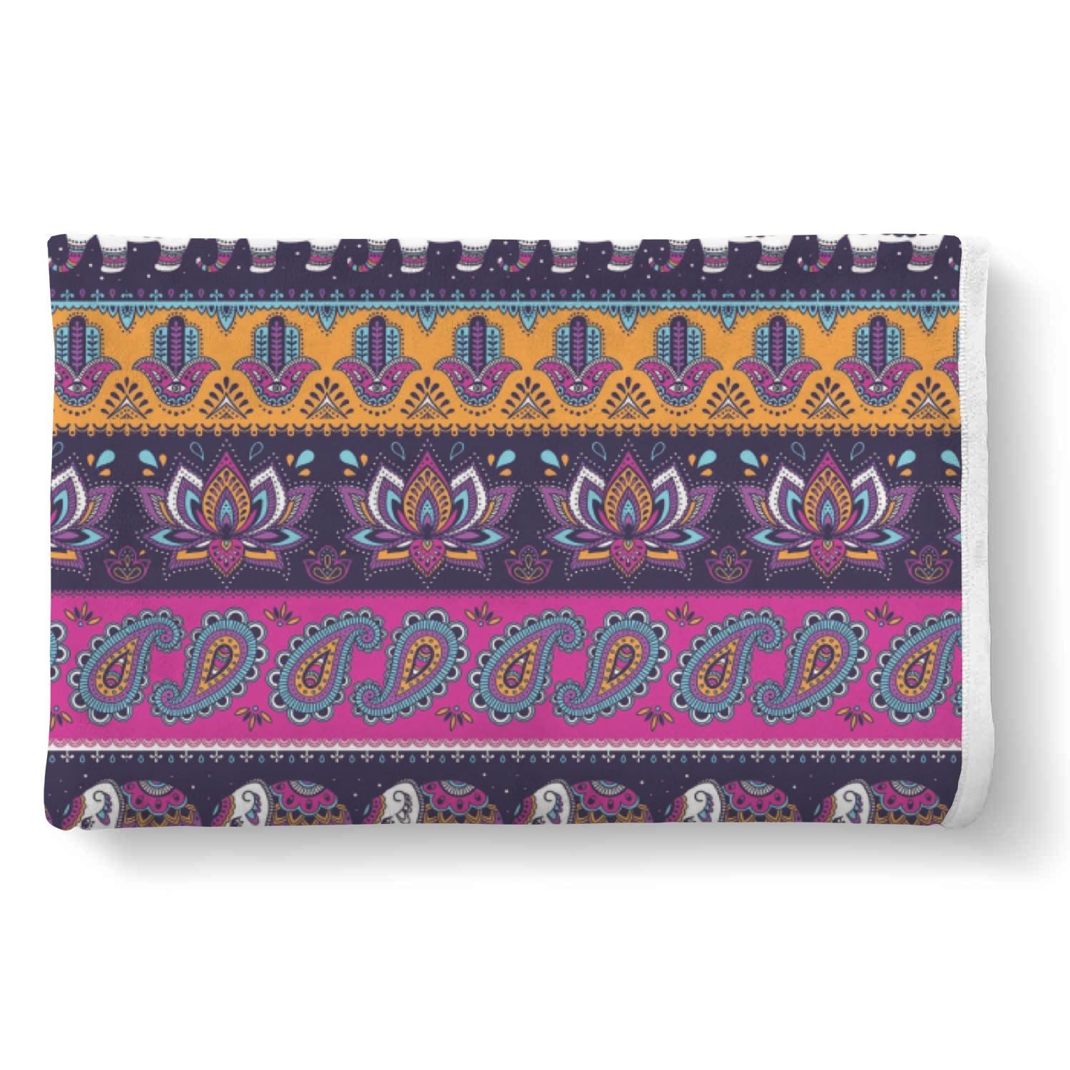Paisleys Elephant Pattern Print Throw Blanket-grizzshop