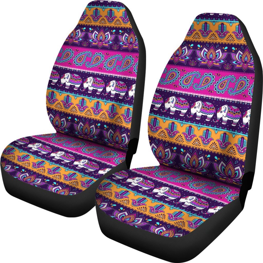 Paisleys Elephant Pattern Print Universal Fit Car Seat Cover-grizzshop