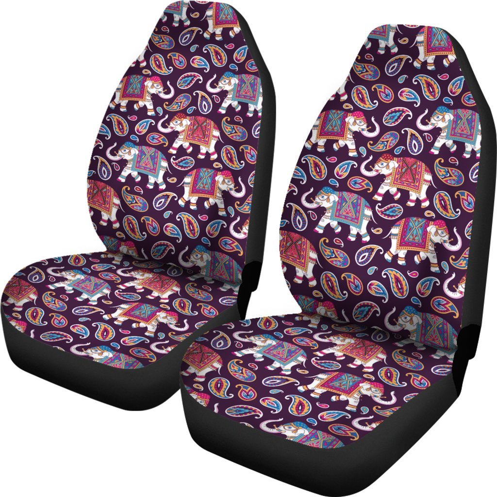 Paisleys Elephant Print Universal Fit Car Seat Cover-grizzshop