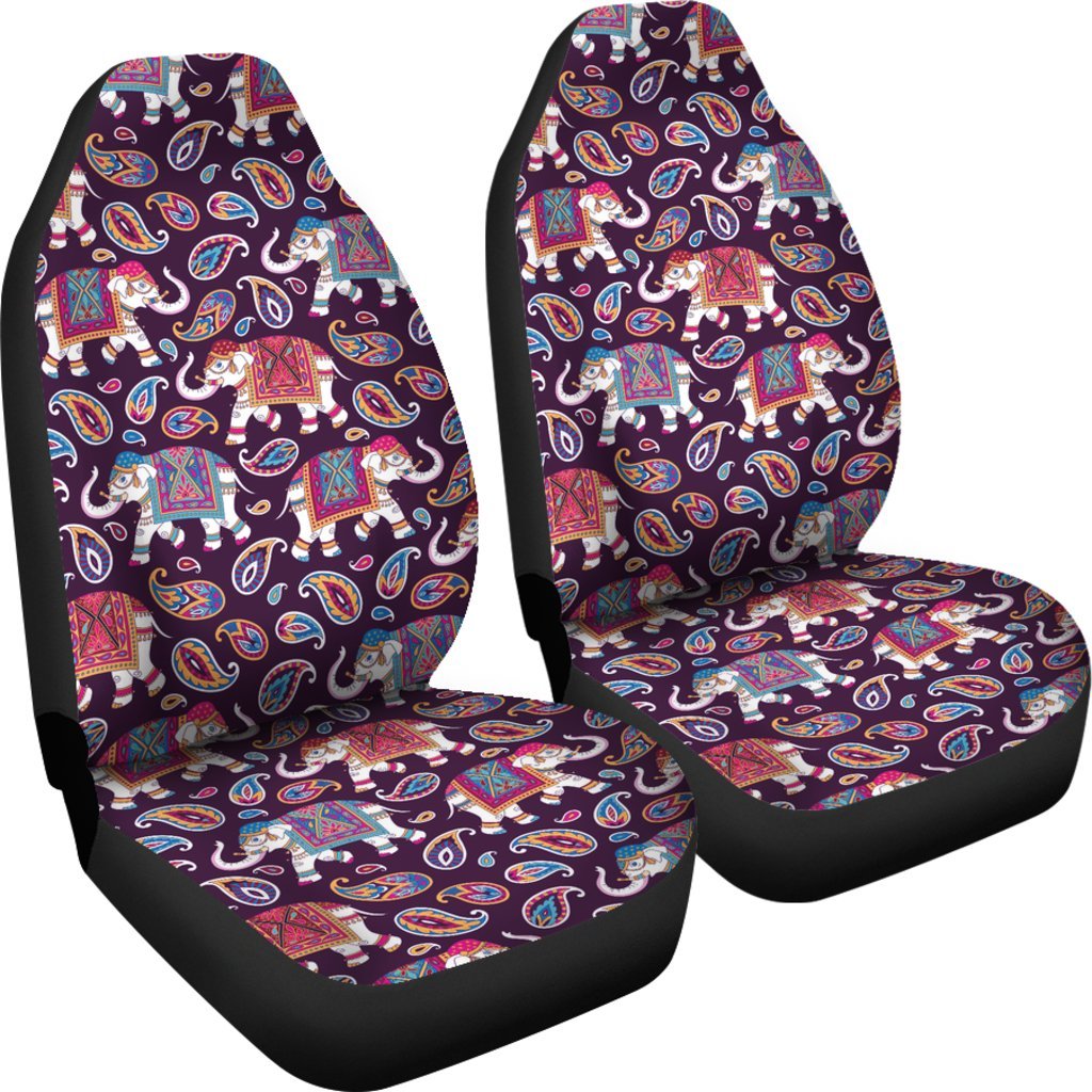 Paisleys Elephant Print Universal Fit Car Seat Cover-grizzshop