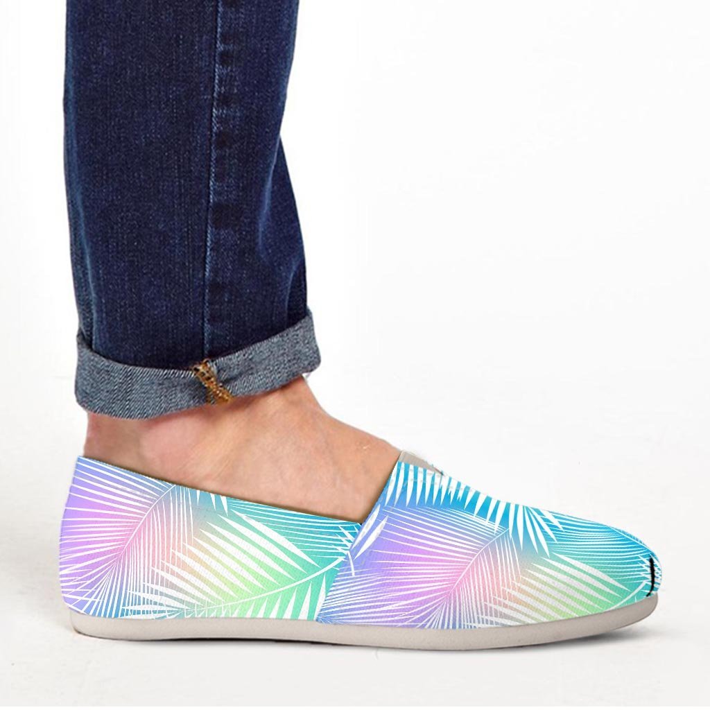 Palm Leaf Hawaiian Print Canvas Shoes-grizzshop