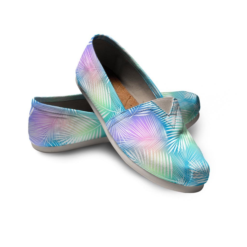 Palm Leaf Hawaiian Print Canvas Shoes-grizzshop