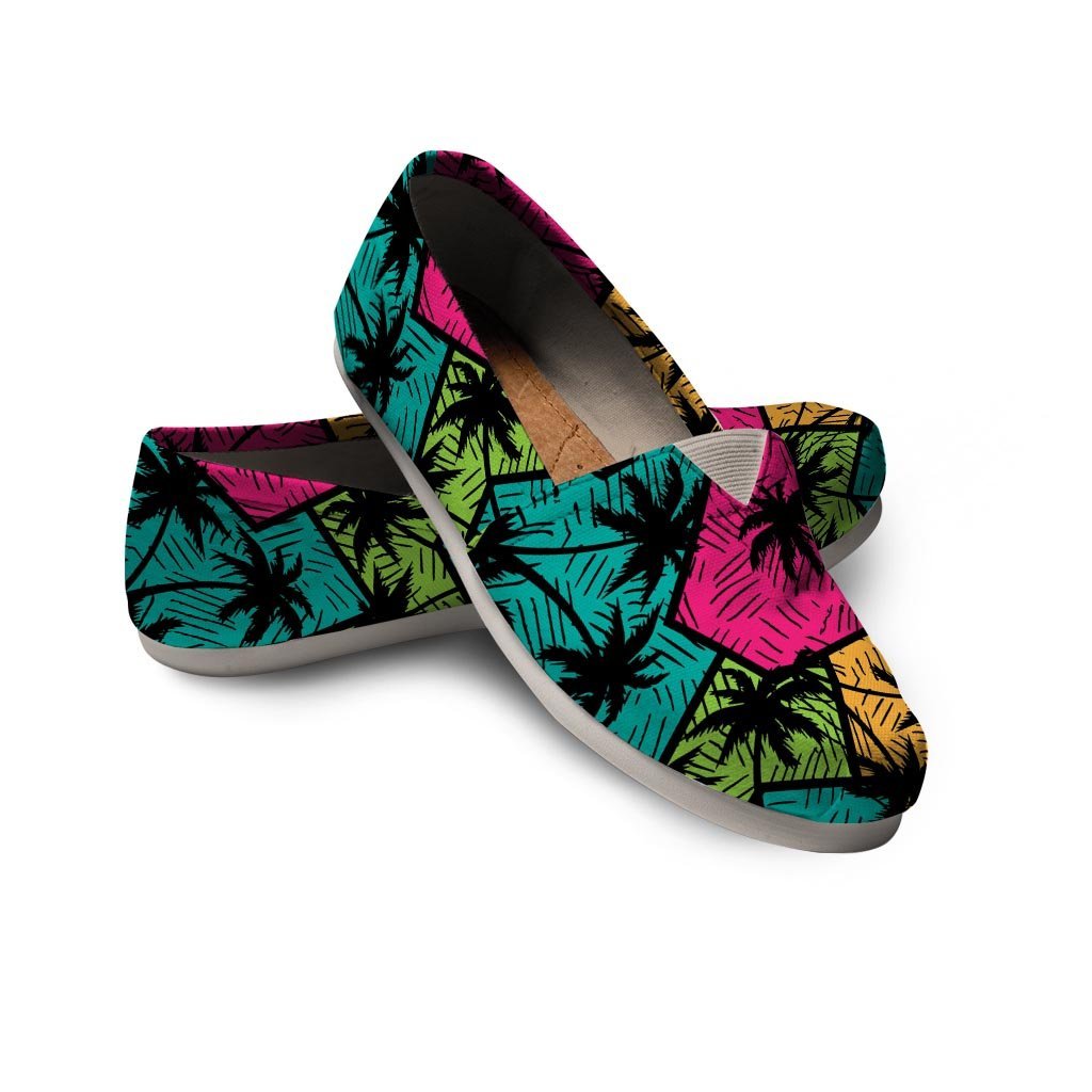 Palm Leaf Hawaiian Print Pattern Canvas Shoes-grizzshop