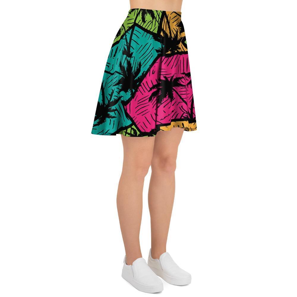 Palm Leaf Hawaiian Print Pattern Women's Skirt-grizzshop
