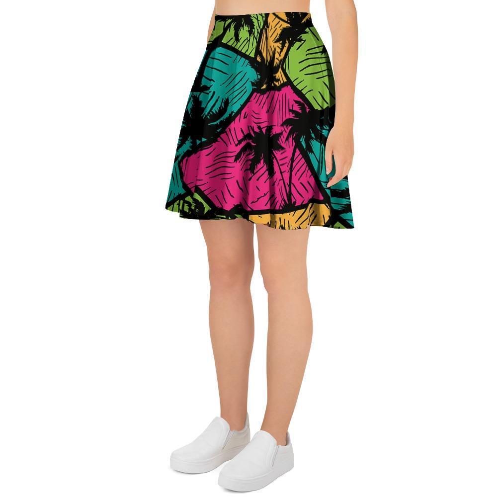Palm Leaf Hawaiian Print Pattern Women's Skirt-grizzshop