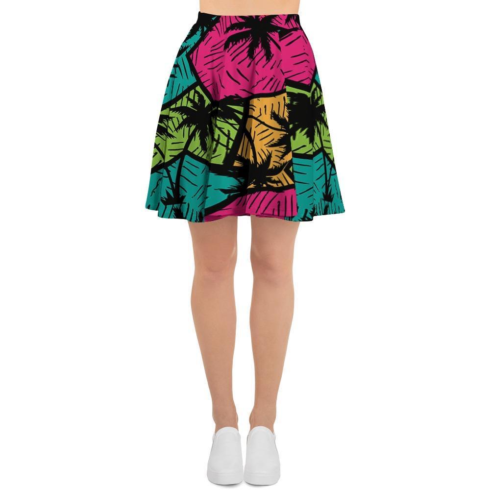 Palm Leaf Hawaiian Print Pattern Women's Skirt-grizzshop