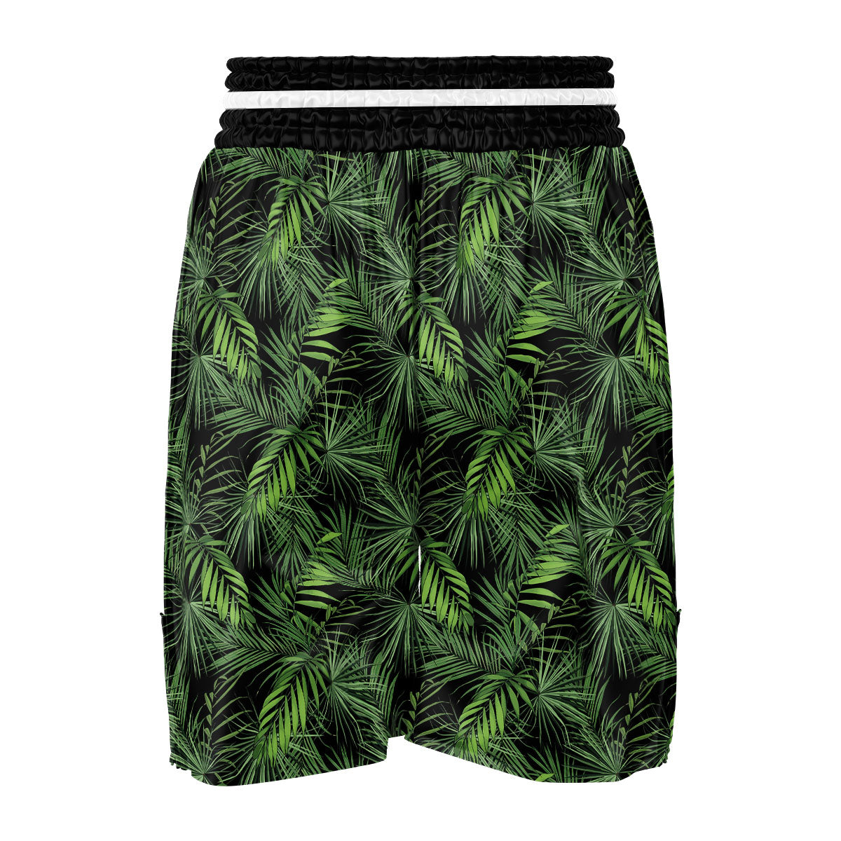 Palm Leaf Night Tropical Print Pattern Boxing Shorts-grizzshop