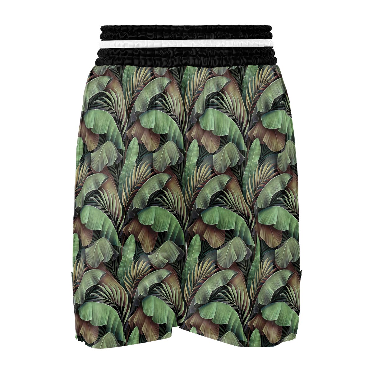 Palm Leaf Tropical Banana Print Pattern Boxing Shorts-grizzshop