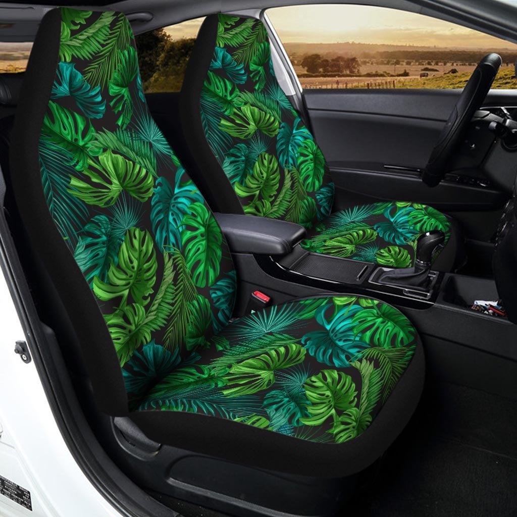 Palm Leaf Tropical Print Car Seat Covers-grizzshop