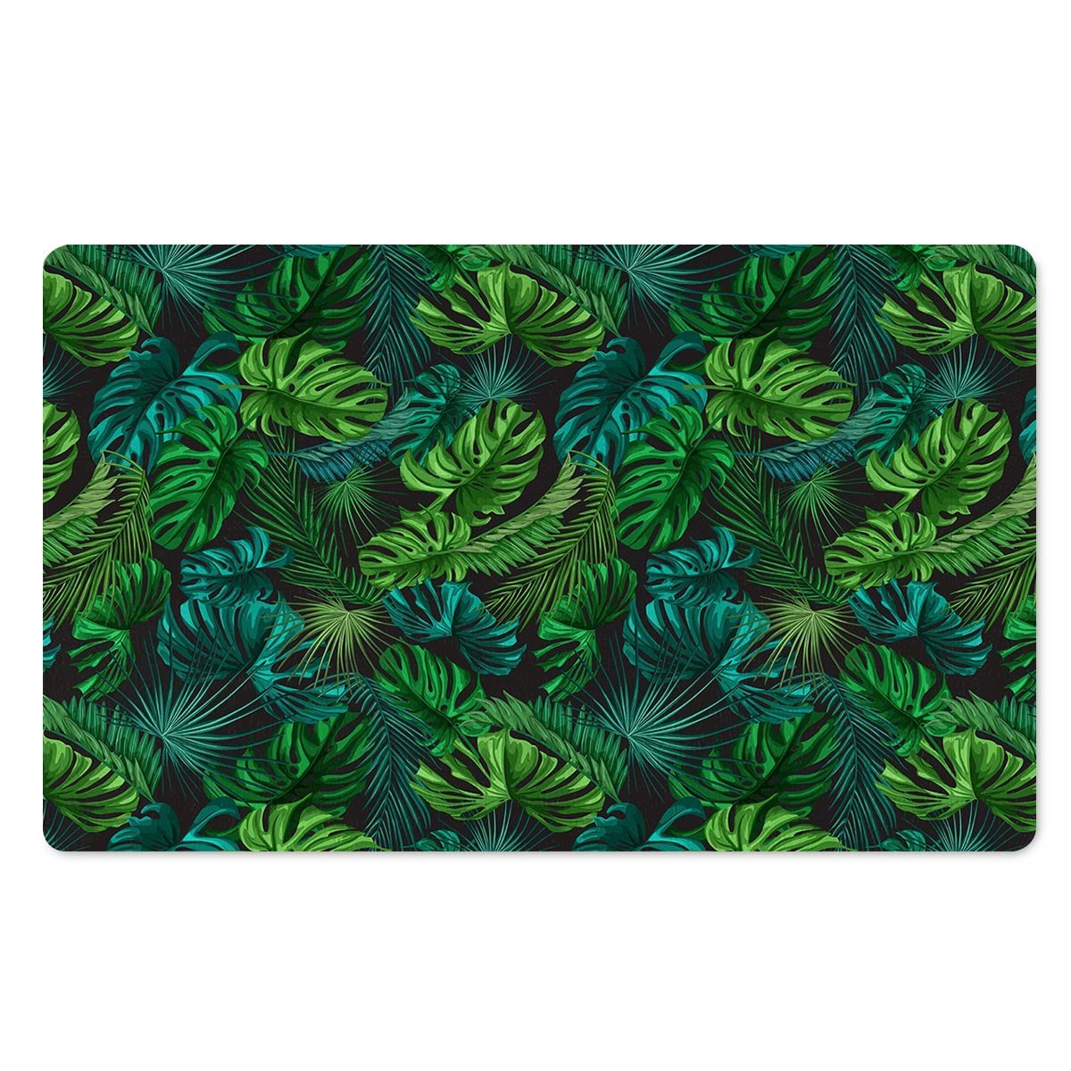 Palm Leaf Tropical Print Door Mat-grizzshop