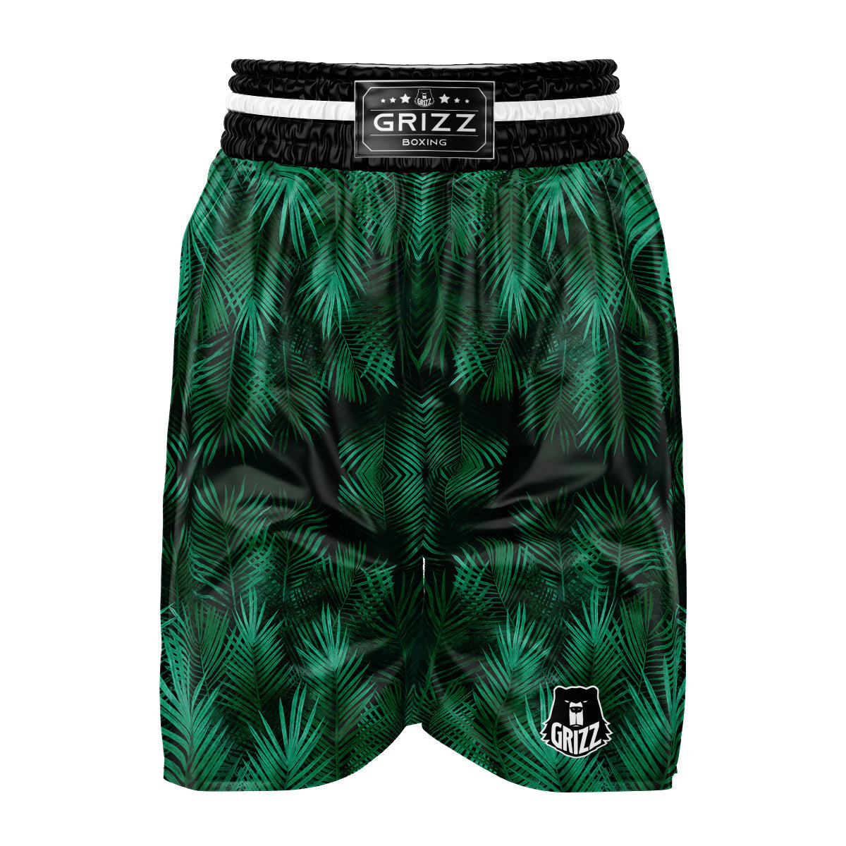 Palm Leaf Tropical Print Pattern Boxing Shorts-grizzshop