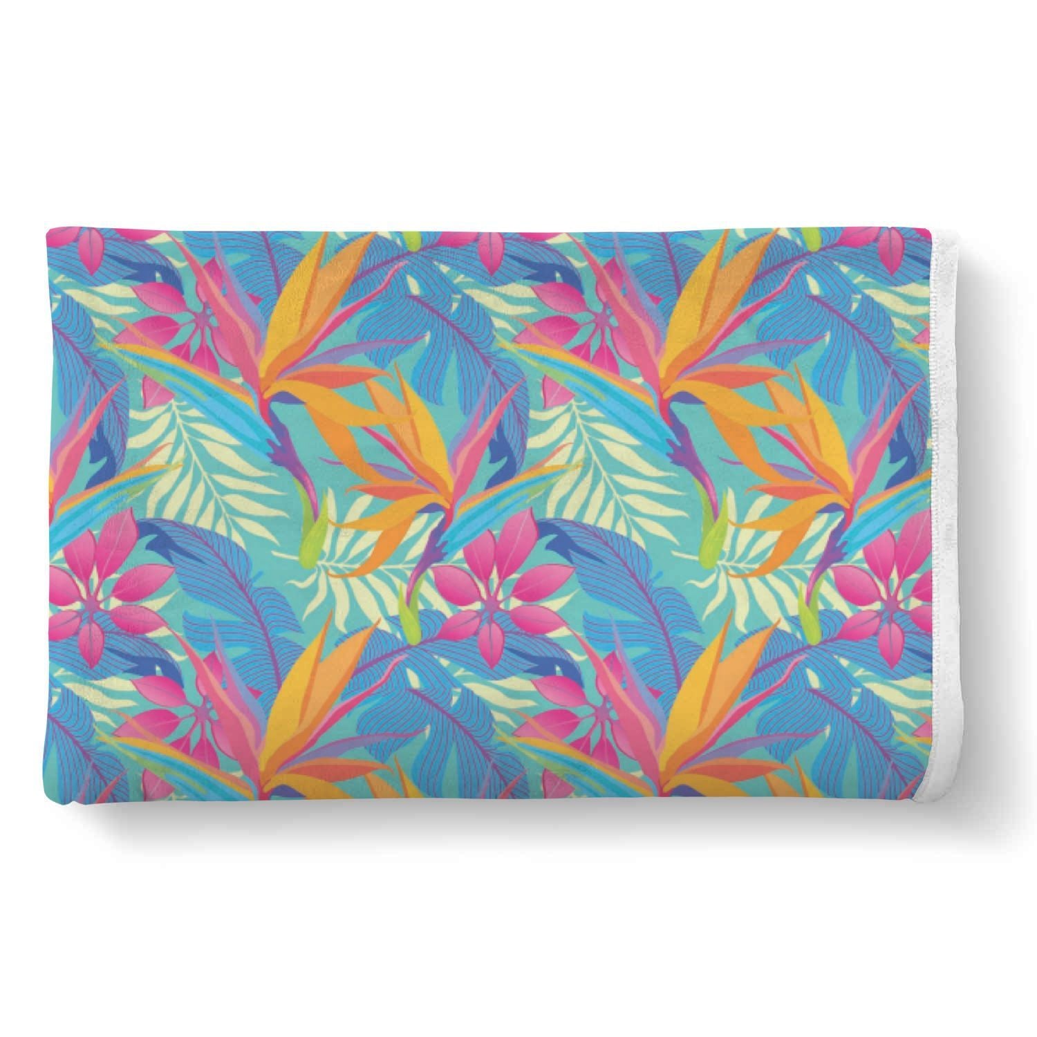 Palm Leaves Floral Tropical Hawaiian Pattern Print Throw Blanket-grizzshop