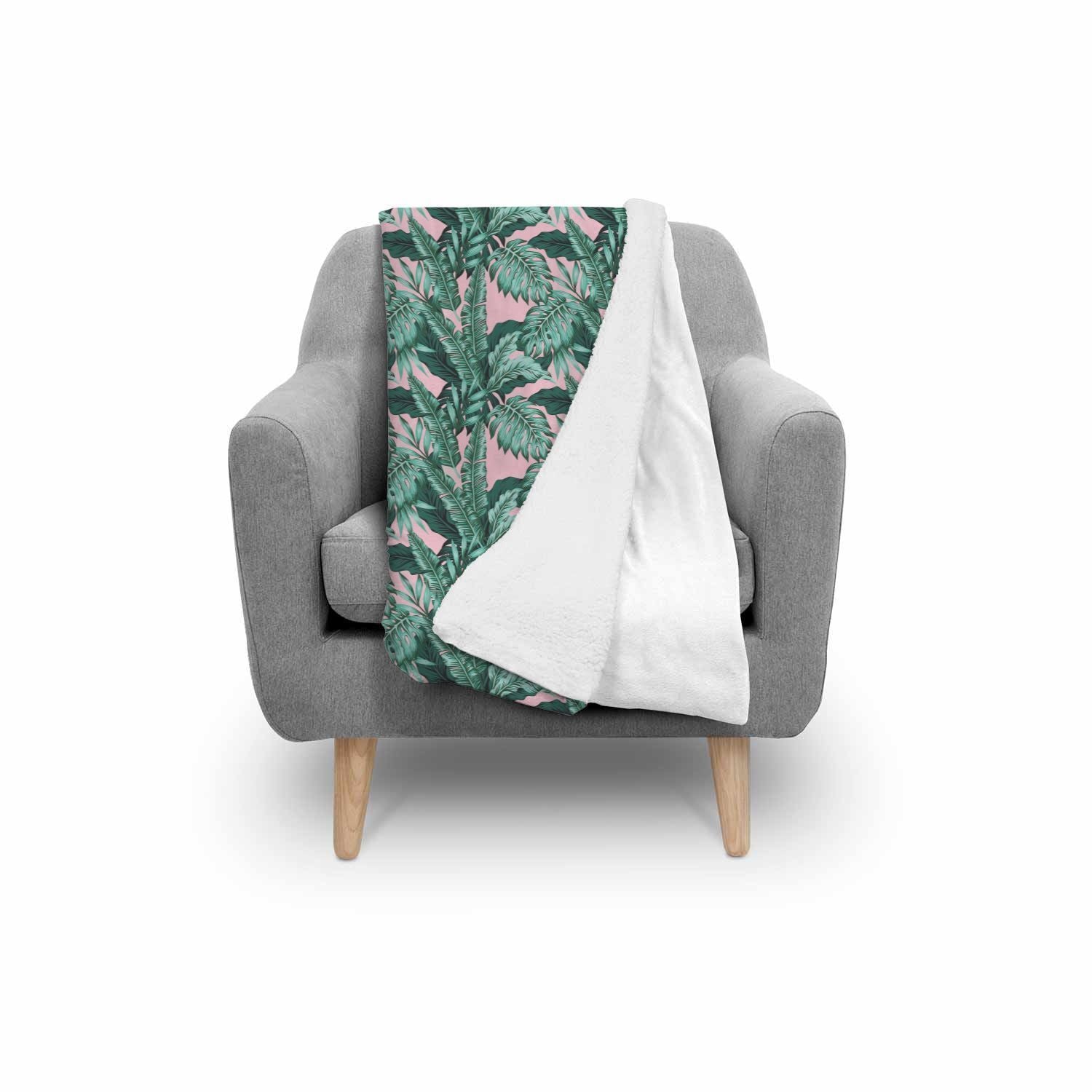 Palm Leaves Floral Tropical Hawaiian Pattern Print Throw Blanket-grizzshop