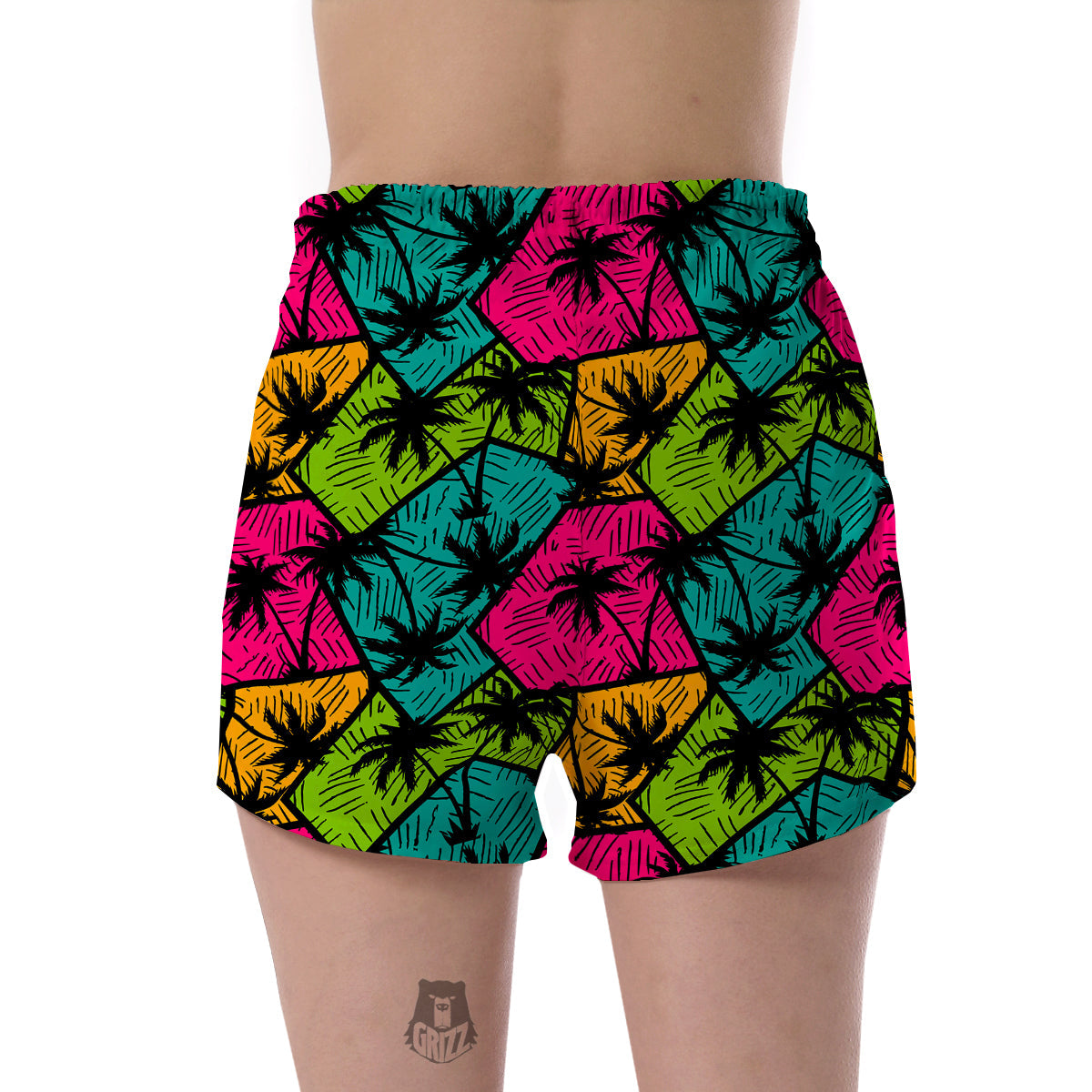 Palm Tree Beach Pattern Print Women's Shorts-grizzshop