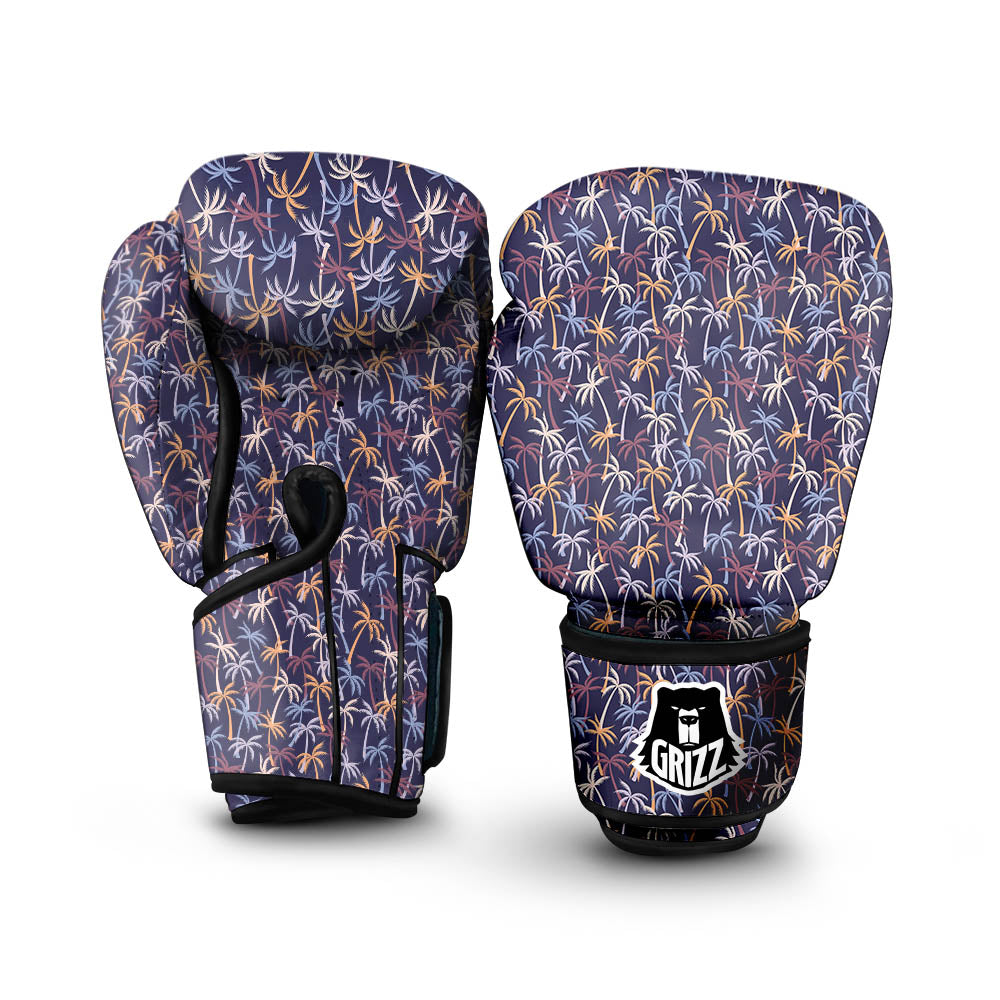 Palm Tree Colorful Print Pattern Boxing Gloves-grizzshop