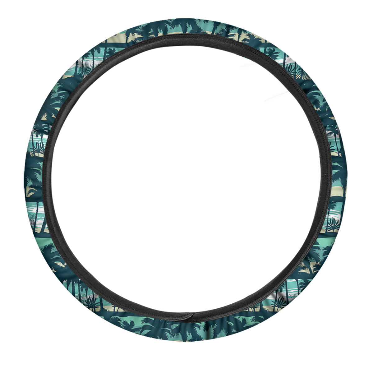 Palm Tree Print Pattern Car Steering Wheel Cover-grizzshop