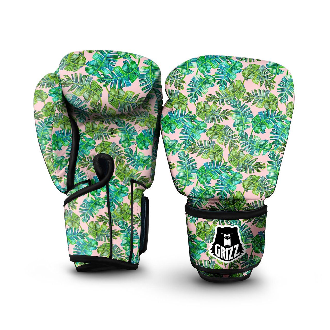 Palm Tree Vintage Print Pattern Boxing Gloves-grizzshop