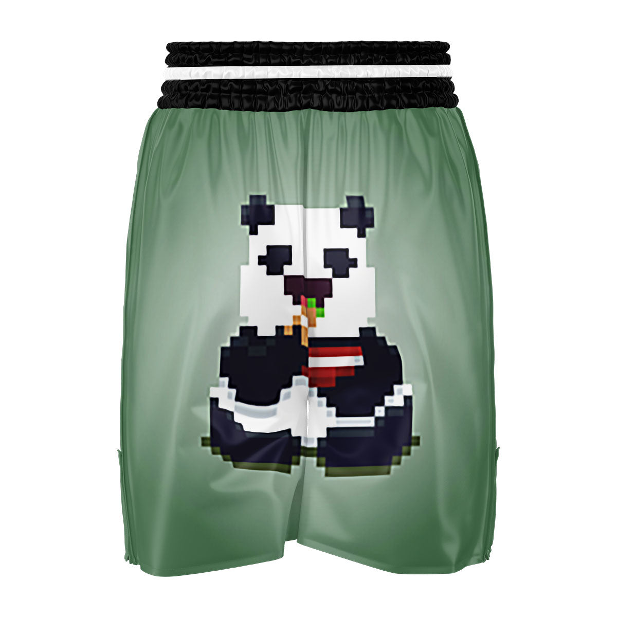 Panda 8-Bit Pixel Print Boxing Shorts-grizzshop