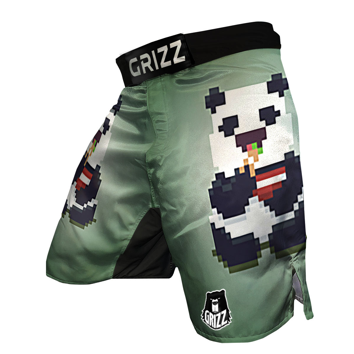 Panda 8-Bit Pixel Print MMA Shorts-grizzshop