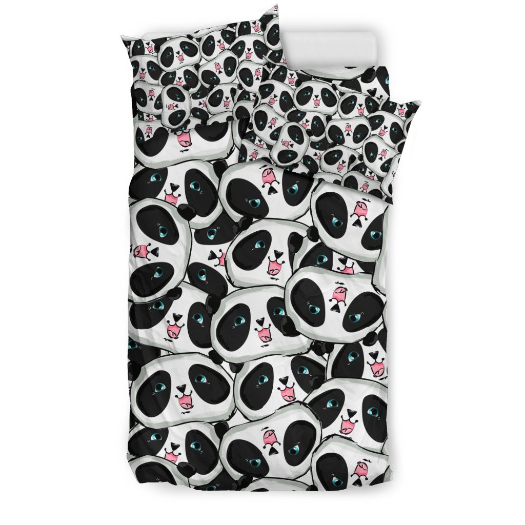 Panda Baby Pattern Print Duvet Cover Bedding Set-grizzshop