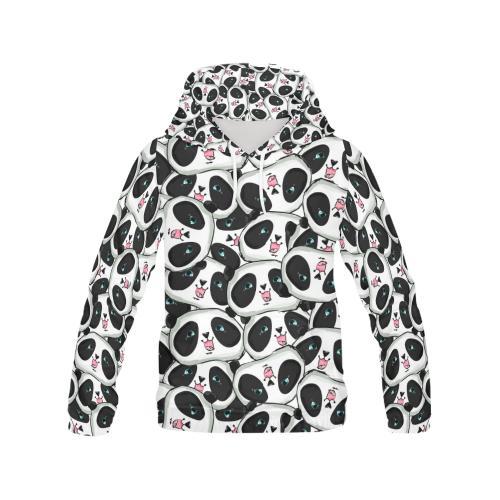 Panda Baby Pattern Print Women Pullover Hoodie-grizzshop