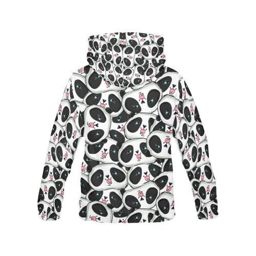 Panda Baby Pattern Print Women Pullover Hoodie-grizzshop