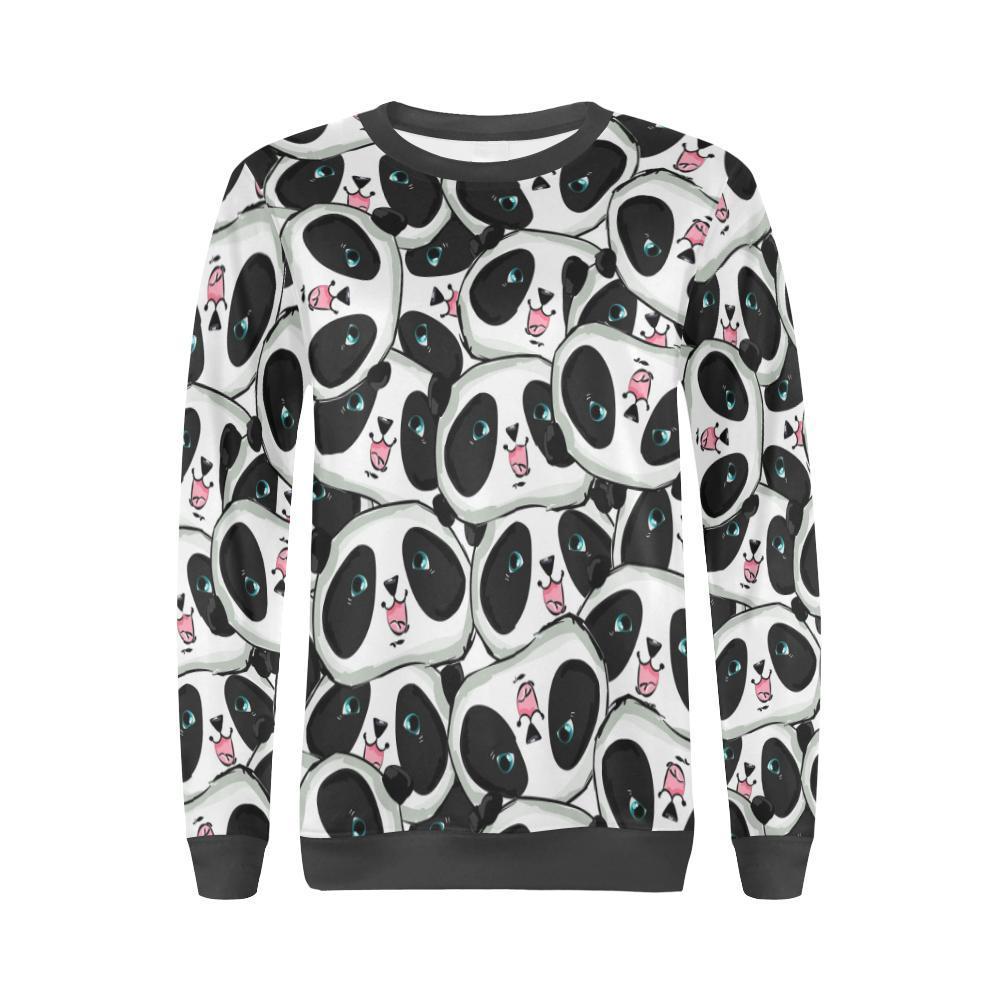 Panda Baby Pattern Print Women's Sweatshirt-grizzshop