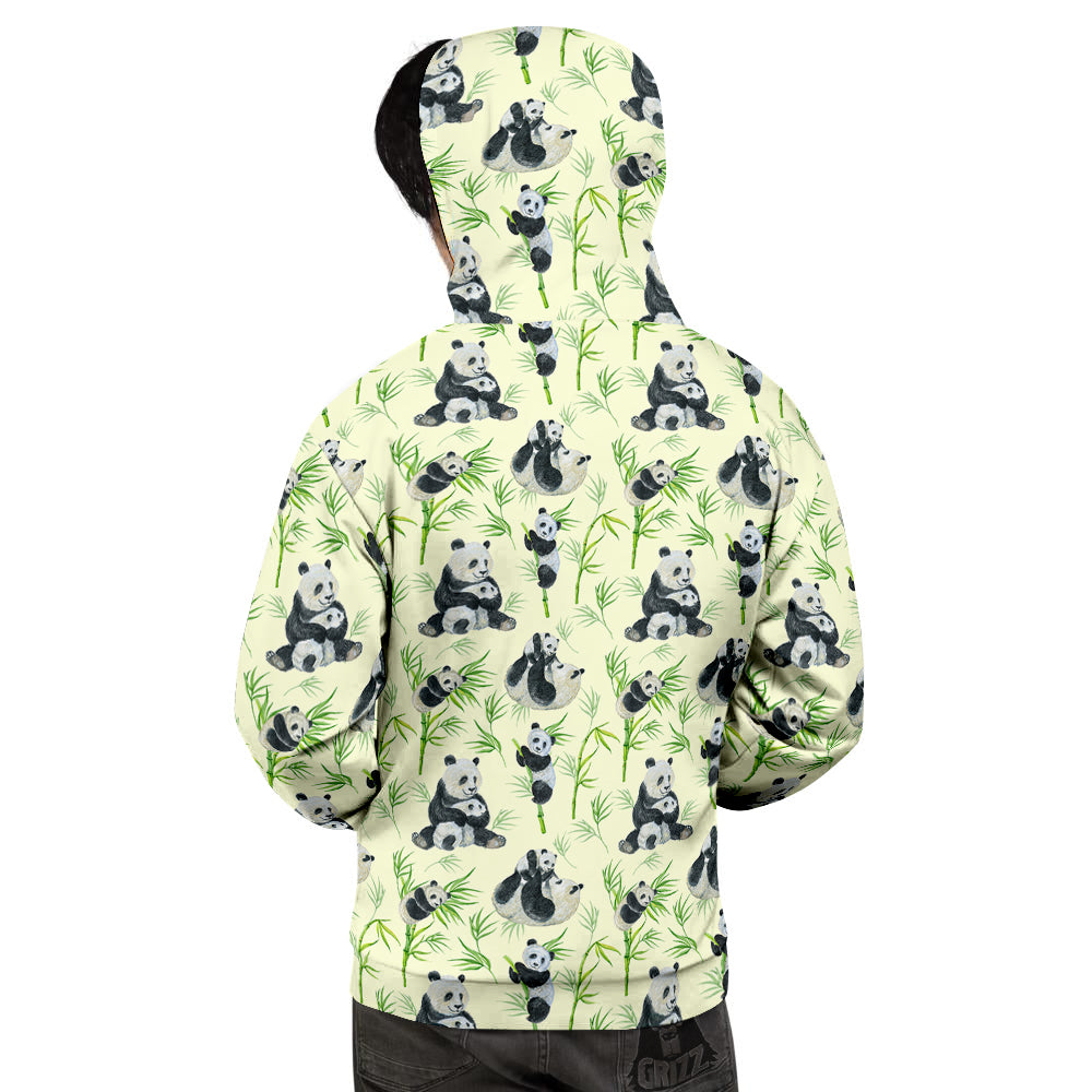 Panda Bamboo And Baby Print Pattern Men's Hoodie-grizzshop