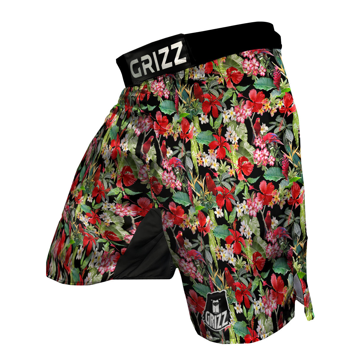 Parrot Hawaiian Tropical Print Pattern MMA Shorts-grizzshop