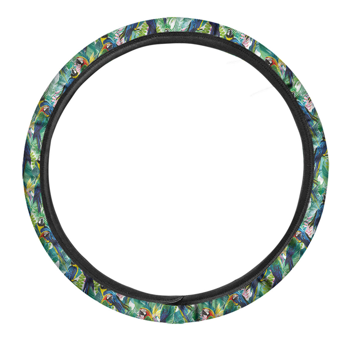 Parrot Macaw Print Pattern Car Steering Wheel Cover-grizzshop