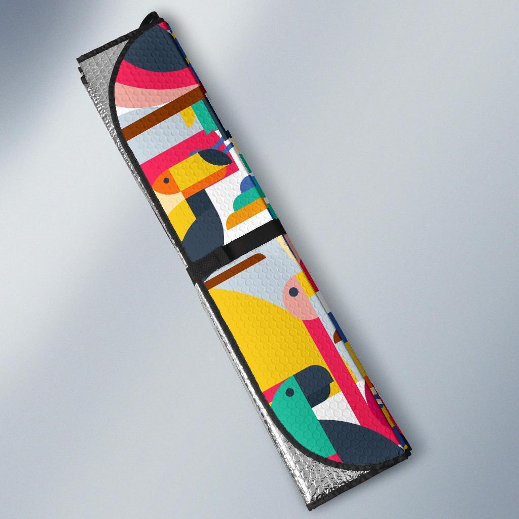 Parrot Pattern Print Car Sun Shade-grizzshop