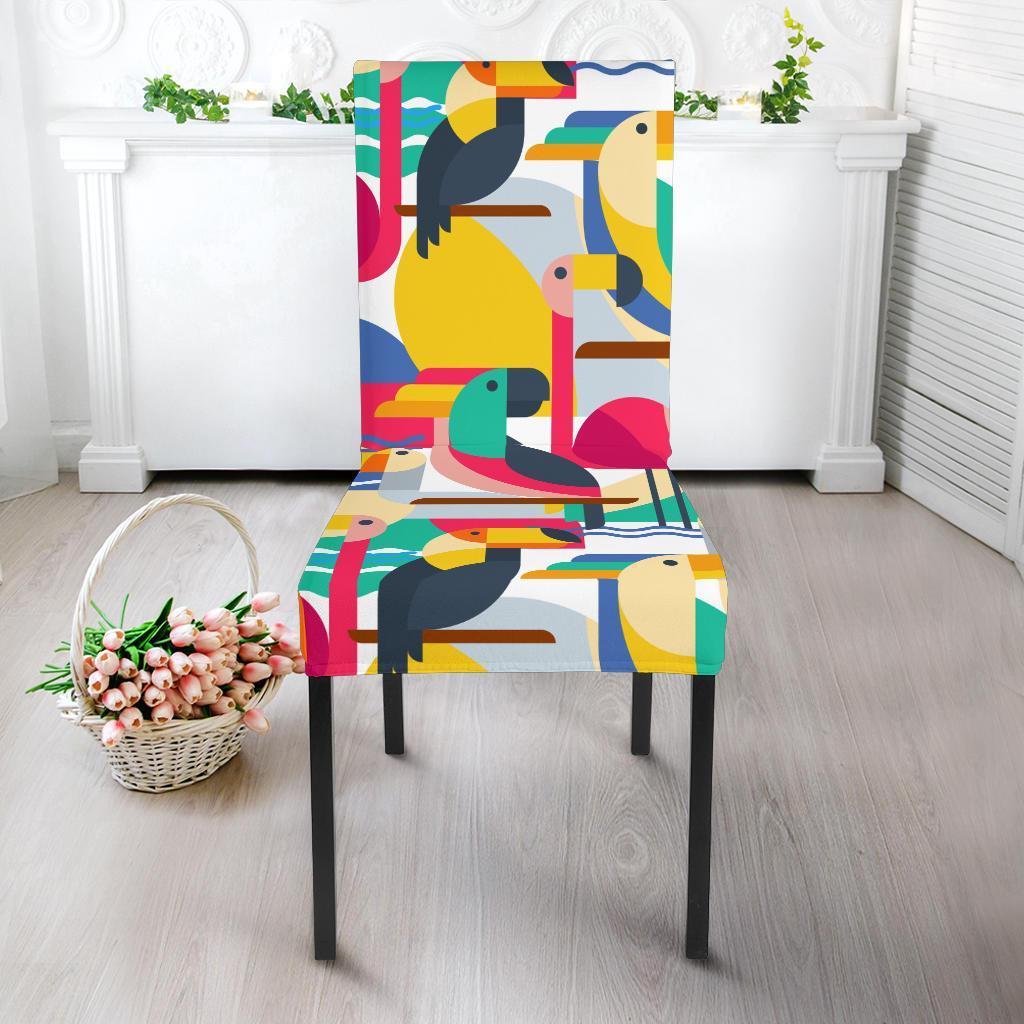 Parrot Pattern Print Chair Cover-grizzshop