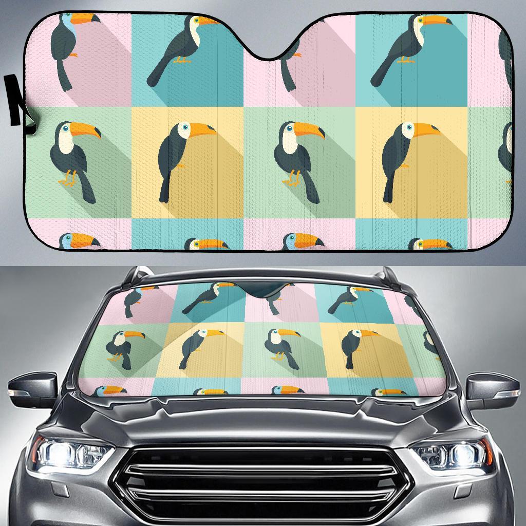 Parrot Print Pattern Car Sun Shade-grizzshop