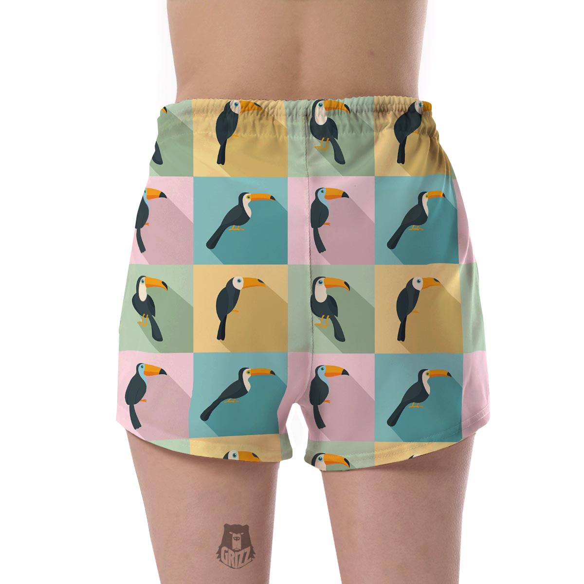 Parrot Print Pattern Women's Shorts-grizzshop