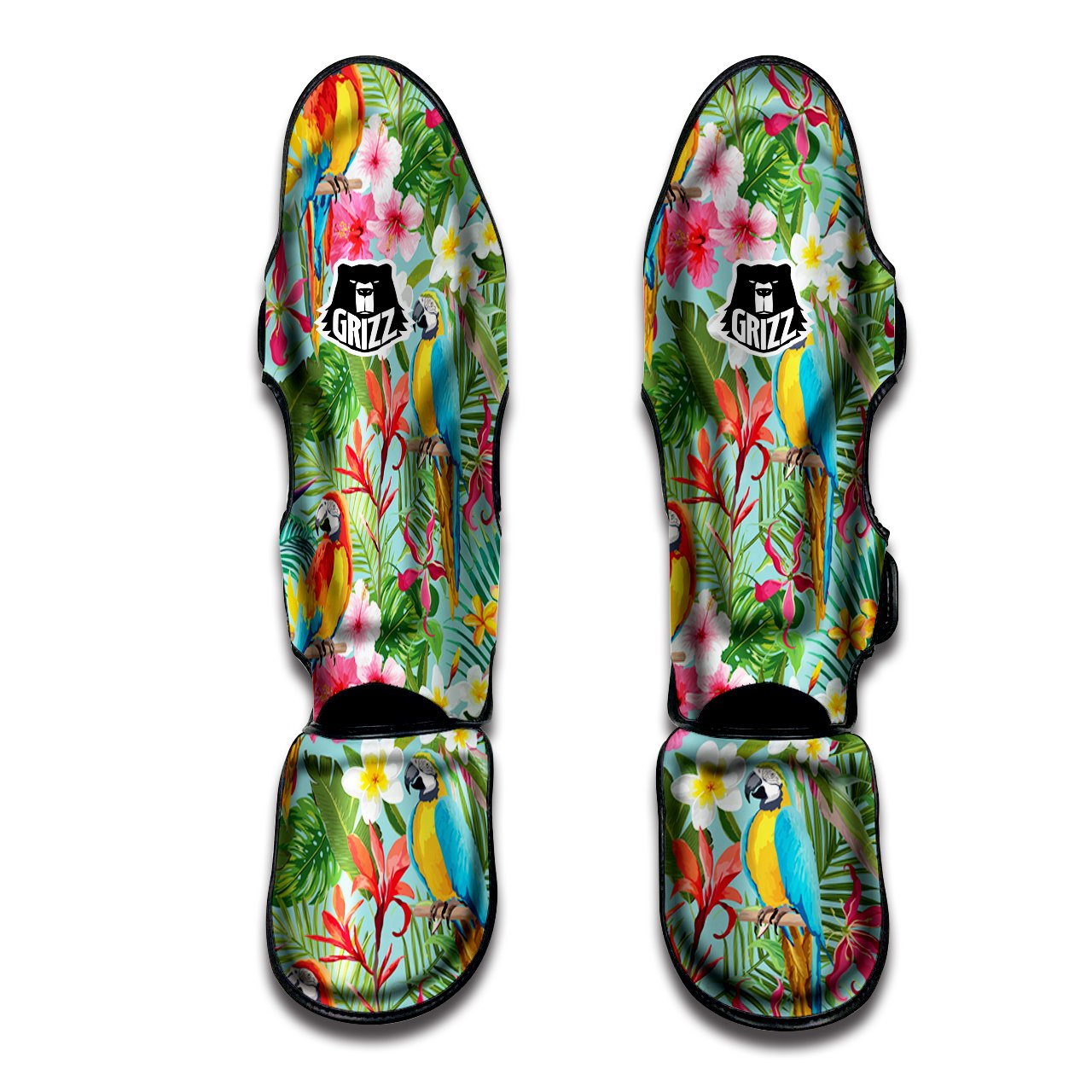 Dart Yellow And Black Print Pattern Muay Thai Shin Guards main image 1