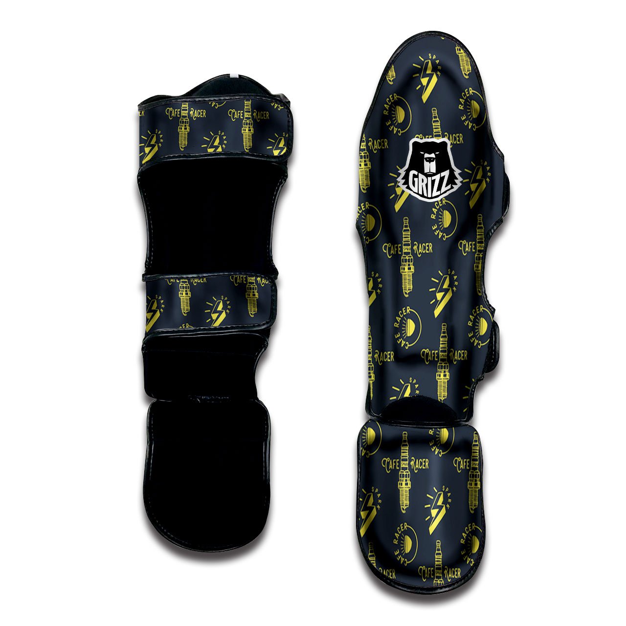 Parts Motorcycle Print Pattern Muay Thai Shin Guards-grizzshop