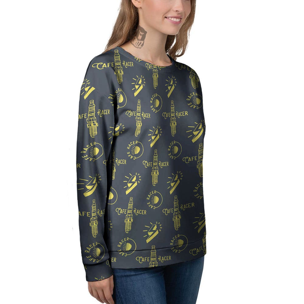 Parts Motorcycle Print Pattern Women's Sweatshirt-grizzshop