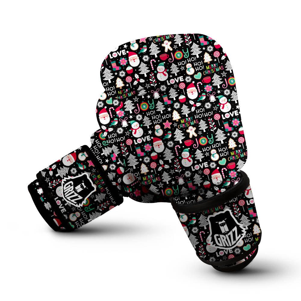Party Elements Christmas Print Pattern Boxing Gloves-grizzshop