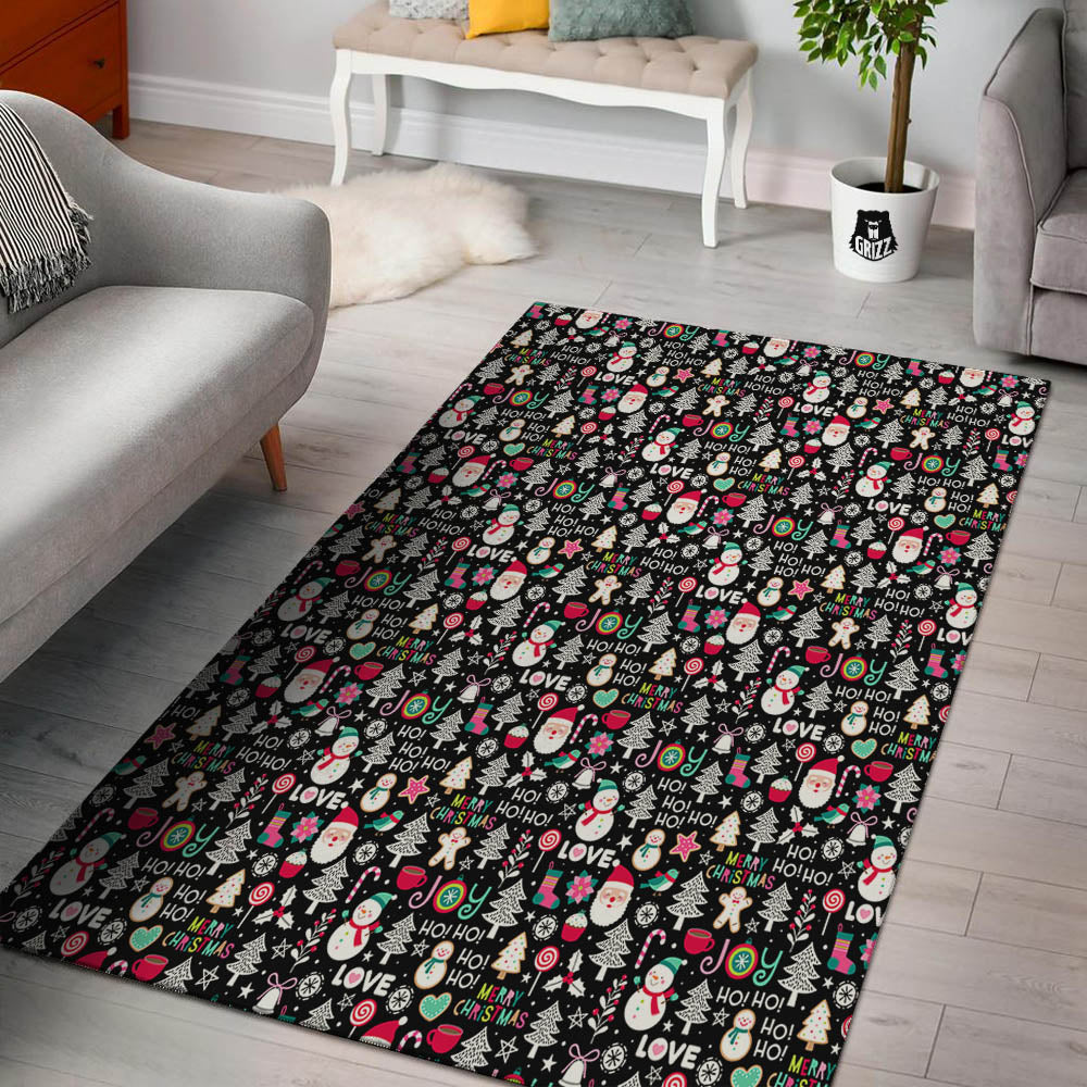 Party Elements Christmas Print Pattern Floor Mat-grizzshop