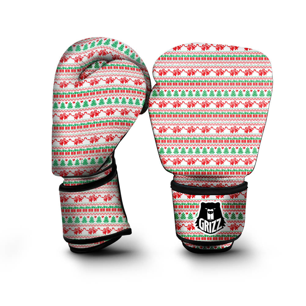 Party Knitted Christmas Print Pattern Boxing Gloves-grizzshop
