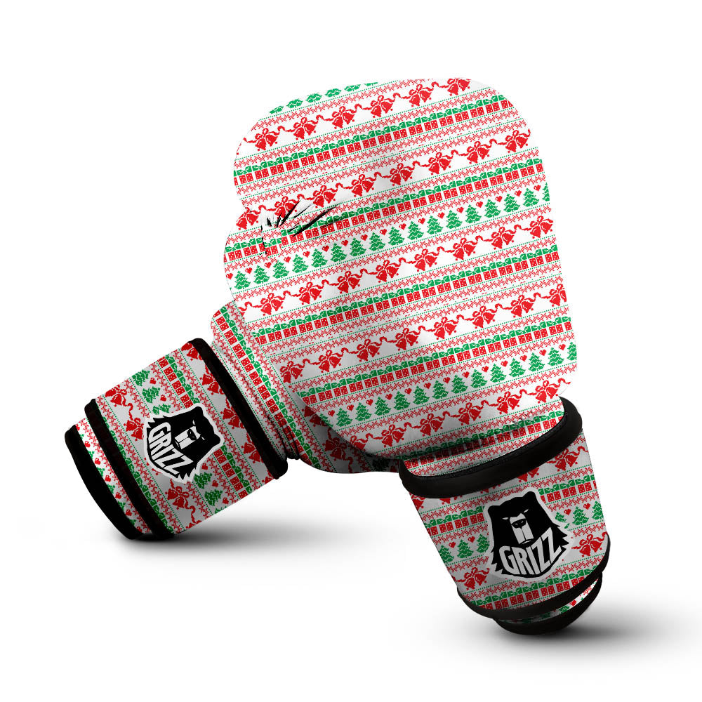 Party Knitted Christmas Print Pattern Boxing Gloves-grizzshop