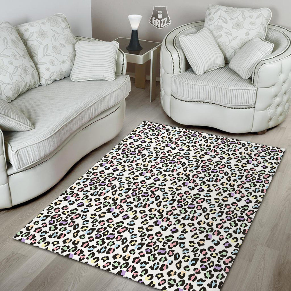 Pastel Leopard Print Pattern Floor Mat-grizzshop