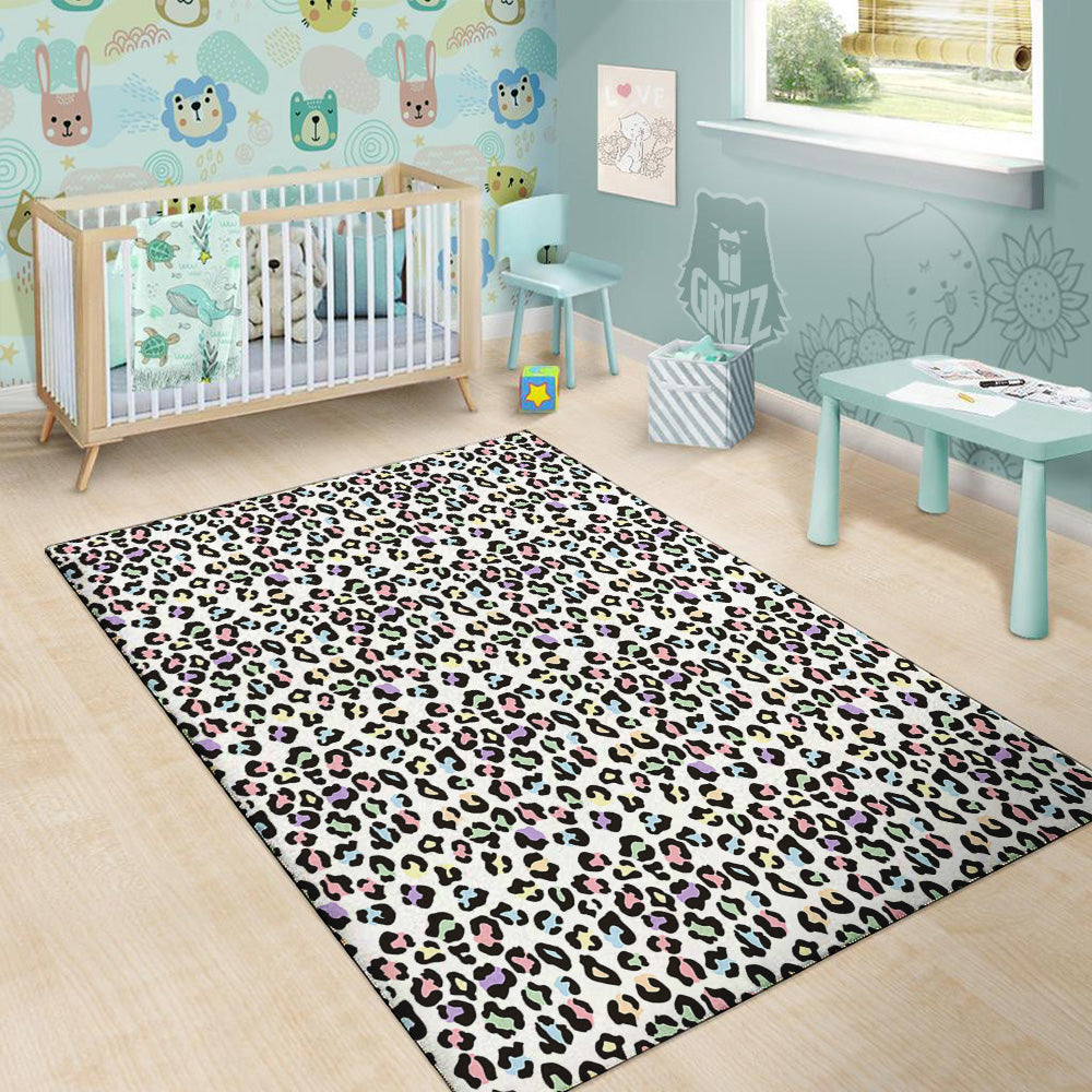 Pastel Leopard Print Pattern Floor Mat-grizzshop